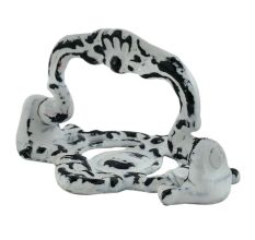 White Crown Distressed Iron Pull Cabinet Handles