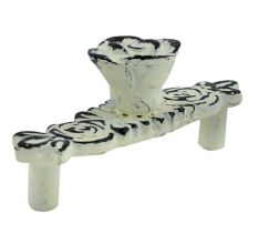 Cream Rose Distressed Iron Pull Cabinet Handles