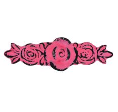 Queen Pink Rose Distressed Iron Pull Cabinet Handles