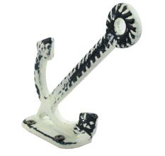 Cream Anchor Distressed Iron Hooks