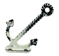 Cream Anchor Distressed Iron Hooks
