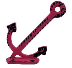 Queen Pink Anchor Distressed Iron Hooks