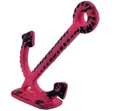 Queen Pink Anchor Distressed Iron Hooks