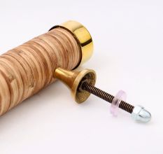 Natural Long Round Rattan Cabinet Handles 12