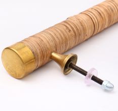 Natural Long Round Rattan Cabinet Handles 12