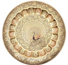 Peacock Embellished Decorative Tray For Living Room Spaces