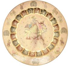 Camel Rider Embellished Decorative Tray For Business Decor