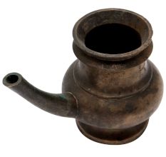 Rich Bronze Patina Coated Pooja Pot For Home