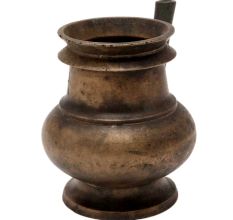 Rich Bronze Patina Coated Pooja Pot For Home