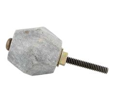 Grey Round Hexagon Stone Cabinet Knobs