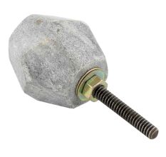 Grey Round Hexagon Stone Cabinet Knobs
