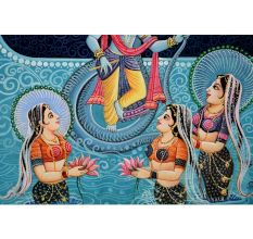 Lord Krishna Playing With His Gopis In The Water