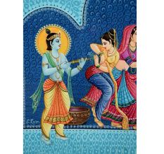 Lord Krishna playing Holi with the Gopis
