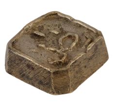 Handmade Golden Brass Paper Weight Square Shaped For Decoration