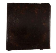 Handmade Black Brass Cube Shaped Paperweight With Engraved Floral Design