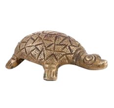Handmade Golden Brass Turtle Figurine Showpiece