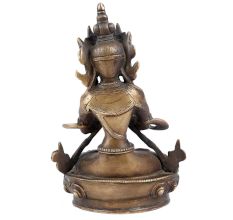 Handmade Brown Golden Brass Tibetan Buddha Statue