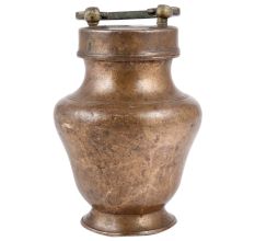 Handmade Brown Brass Milk Pot Or Gangajal Pot