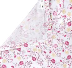 Pink Floral Cotton180 TC Printed Double Bedsheet with Two Pillow Cover