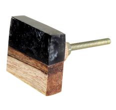 Dark Slate Grey Resin Wooden Knot Cabinet Knobs