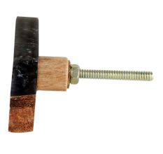 Dark Slate Grey Resin Wooden Knot Cabinet Knobs