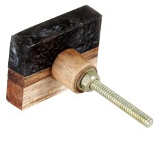 Dark Slate Grey Resin Wooden Knot Cabinet Knobs