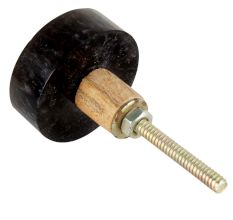 Dark Slate Grey Round Resin Wooden Knot Cabinet Knobs
