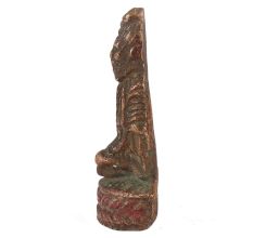 Handmade Brown Tarnished Brass Sitting Indian Sage Statue