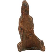 Handmade Brown Tarnished Brass Sitting Indian Sage Statue