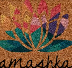 Brown Premium Coir Mat Lotus