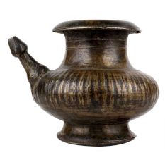 Handmade Brown Brass Water Pot with Spout