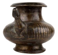 Handmade Brown Brass Water Pot with Spout