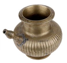 Handmade Black Coated Brass Heavy Water Pot With Spout