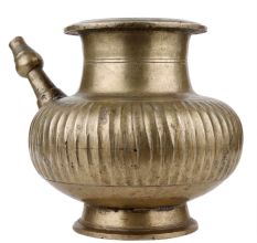 Handmade Black Coated Brass Heavy Water Pot With Spout
