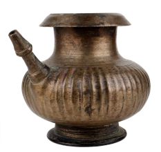 Handmade Discolored Black Brass Pot Abhishek Patra