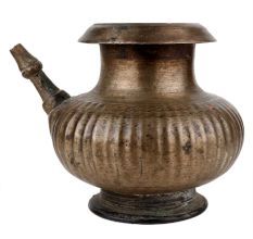 Handmade Discolored Black Brass Pot Abhishek Patra