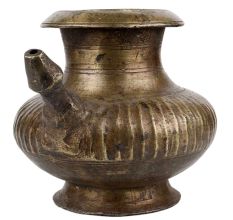 Handmade Brown Brass Water Pot For Storing And Serving Water