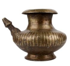 Handmade Brown Brass Water Pot For Storing And Serving Water