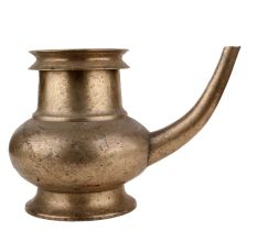 Handmade Brown Patina Brass Kindi Holy Water Pot