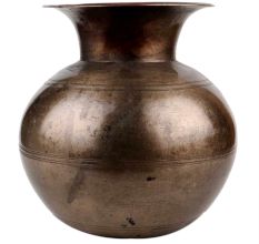 Handmade Dark Finish Brass kalash Pot