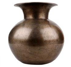 Handmade Dark Finish Brass kalash Pot