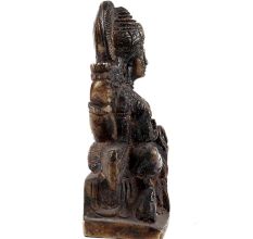 Handmade Black Brass Goddess Laxmi Statue