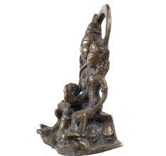 Handmade Blackened Brass Lord Shiv Pariwar Statue