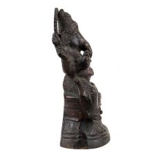 Handmade Matt Black Brass Lord Ganesha Statue