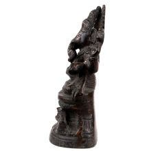 Handmade Matt Black Brass Lord Ganesha Statue