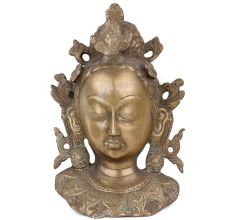 Handmade Golden Brass Lord Shiva Face Wall Hanging