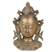 Handmade Golden Brass Lord Shiva Face Wall Hanging