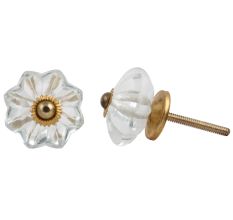Clear Medium Glass Knob