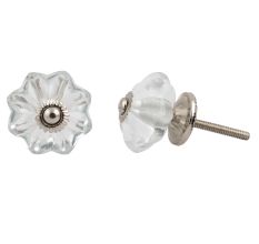 Clear Medium Glass Knob