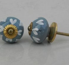 Grey Heart Knob